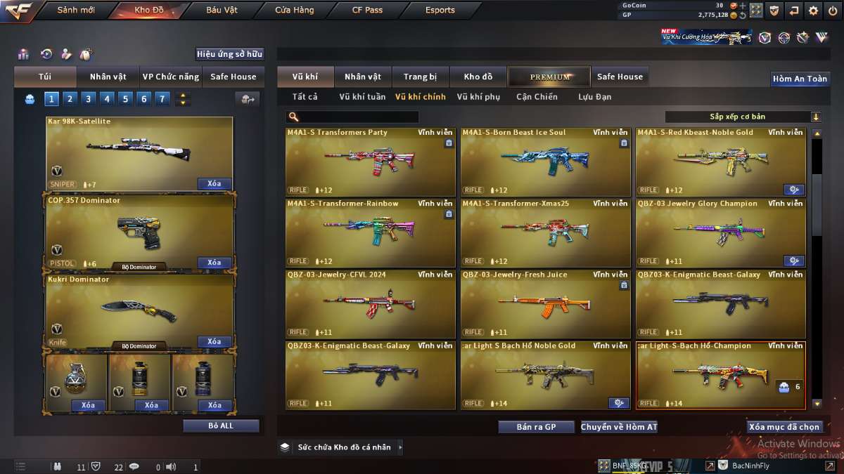 shop acc cf uy tin gia re